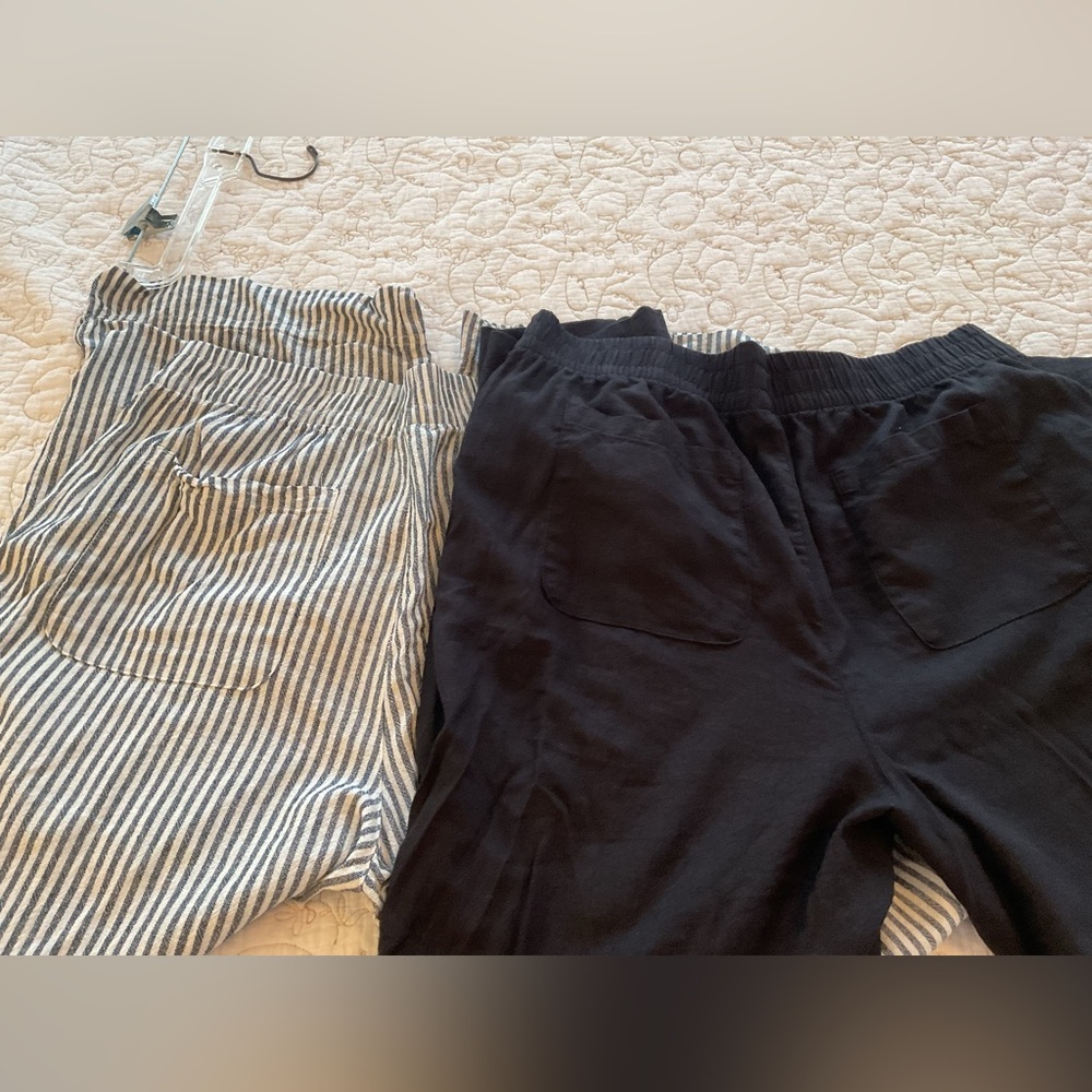 Lot of two, Old Navy Wide Leg Linen Pants Size Large